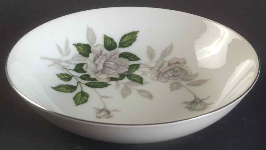 Gray Pearl (Platinum Trim) Fruit/Dessert (Sauce) Bowl by Sone-1