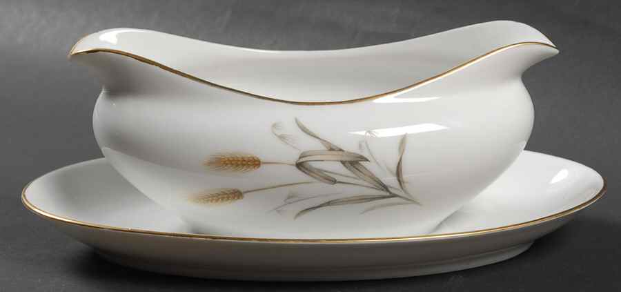 Harvest Gravy Boat with Attached Underplate by Sone-1