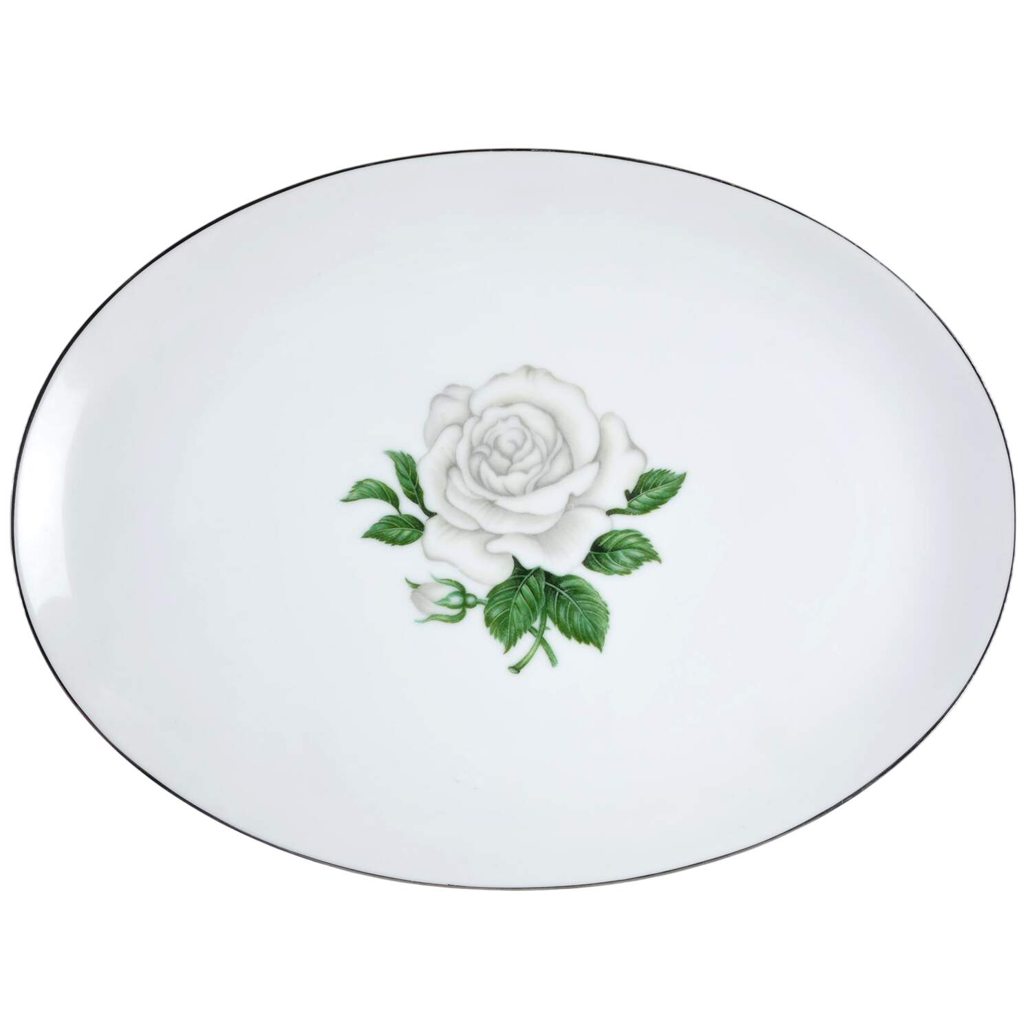 Misty Rose 12" Oval Serving Platter by Sone-1