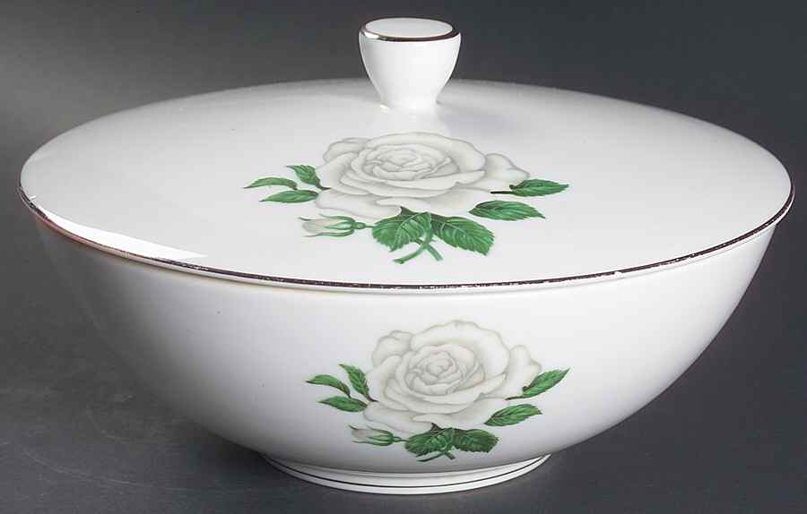 Misty Rose Round Covered Vegetable by Sone-1