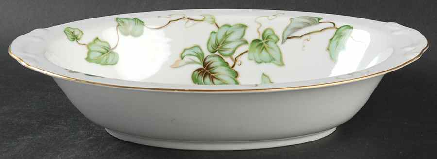 Moss Ivy 10" Oval Vegetable Bowl by Sone-1