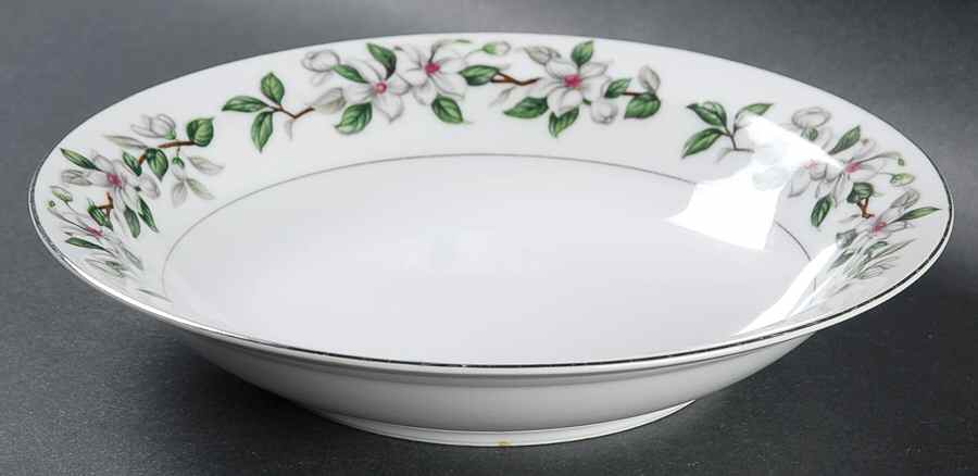 Pamela (Platinum Trim) Rim Soup Bowl by Sone-1