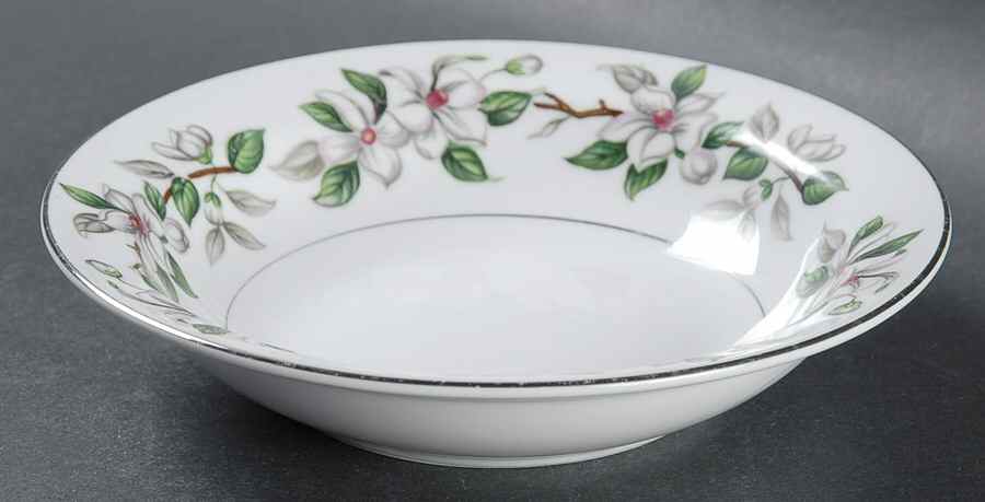 Pamela (Platinum Trim) Rim Fruit/Dessert (Sauce) Bowl by Sone-1