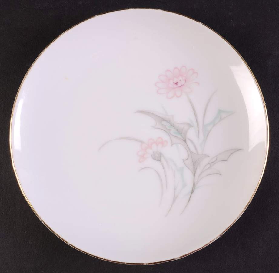 Pink Thistle Bread & Butter Plate by Sone-1