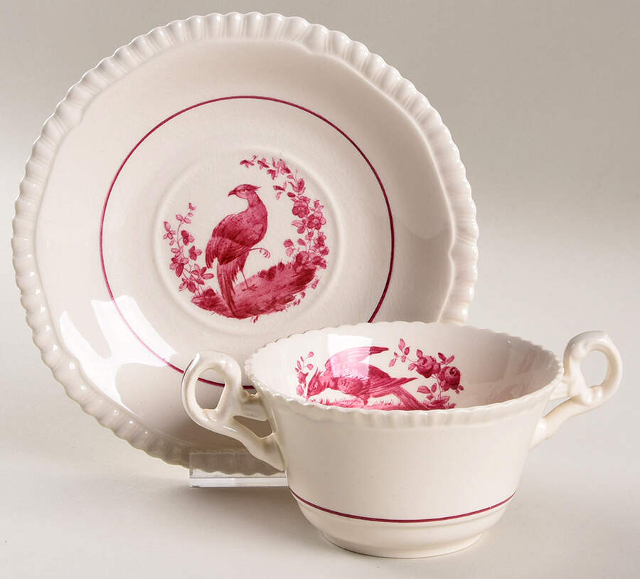 2-8223 Flat Bouillon Cup & Saucer by Spode-1