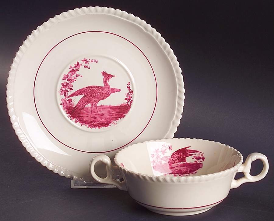 2-8223 Flat Cream Soup Bowl & Saucer Set by Spode-1