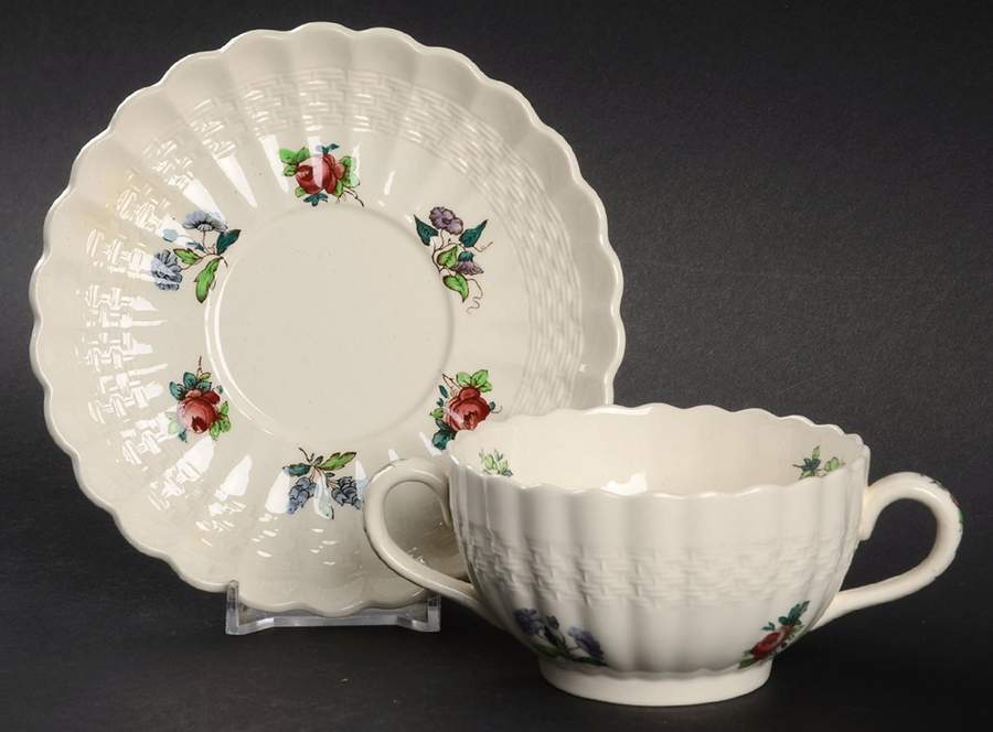 2-7887 Flat Bouillon Cup & Saucer by Spode-1