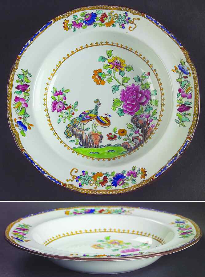 Spode's Peacock (Scalloped) Rim Soup Bowl by Spode-1