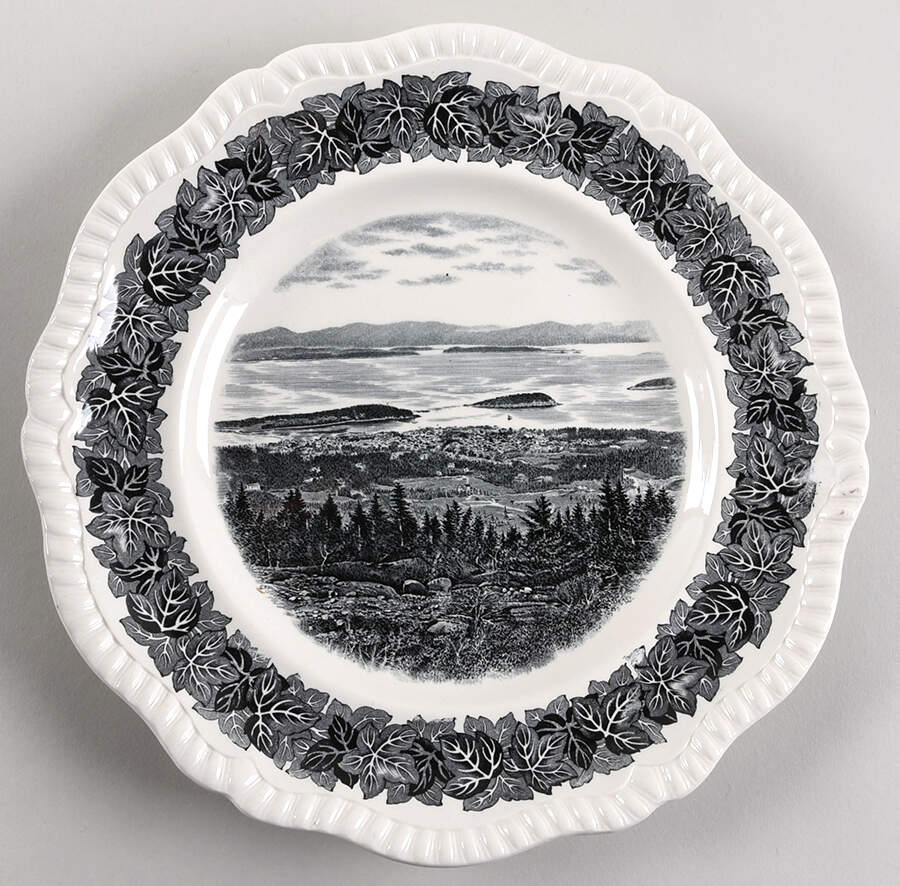 Acadia National Park Black Dinner Plate by Spode-1