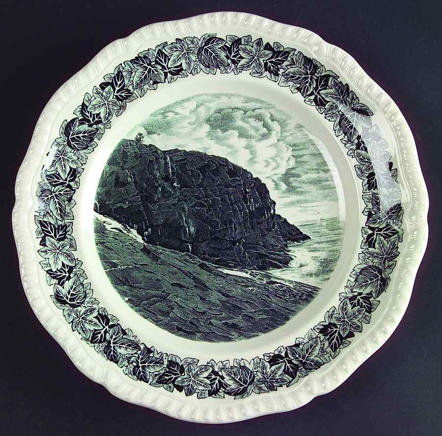 Acadia National Park Black Luncheon Plate by Spode-1