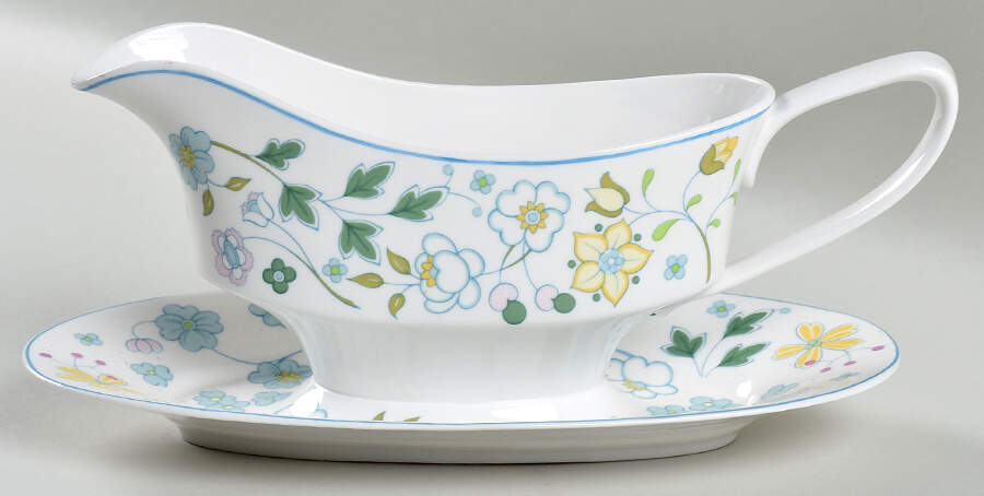 Afton Gravy Boat with Attached Underplate by Spode-1