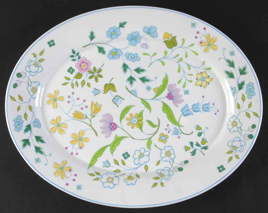 Afton 13" Oval Serving Platter by Spode-1