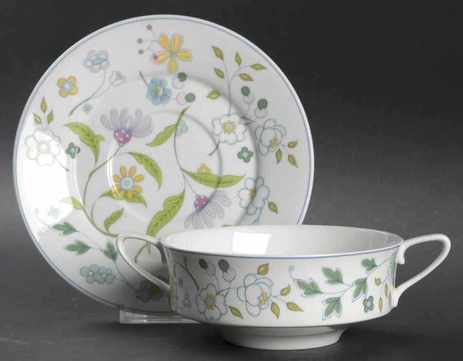 Afton Flat Cream Soup Bowl & Saucer Set by Spode-1