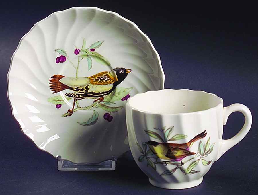 American Birds Flat Cup & Saucer Set by Spode-1