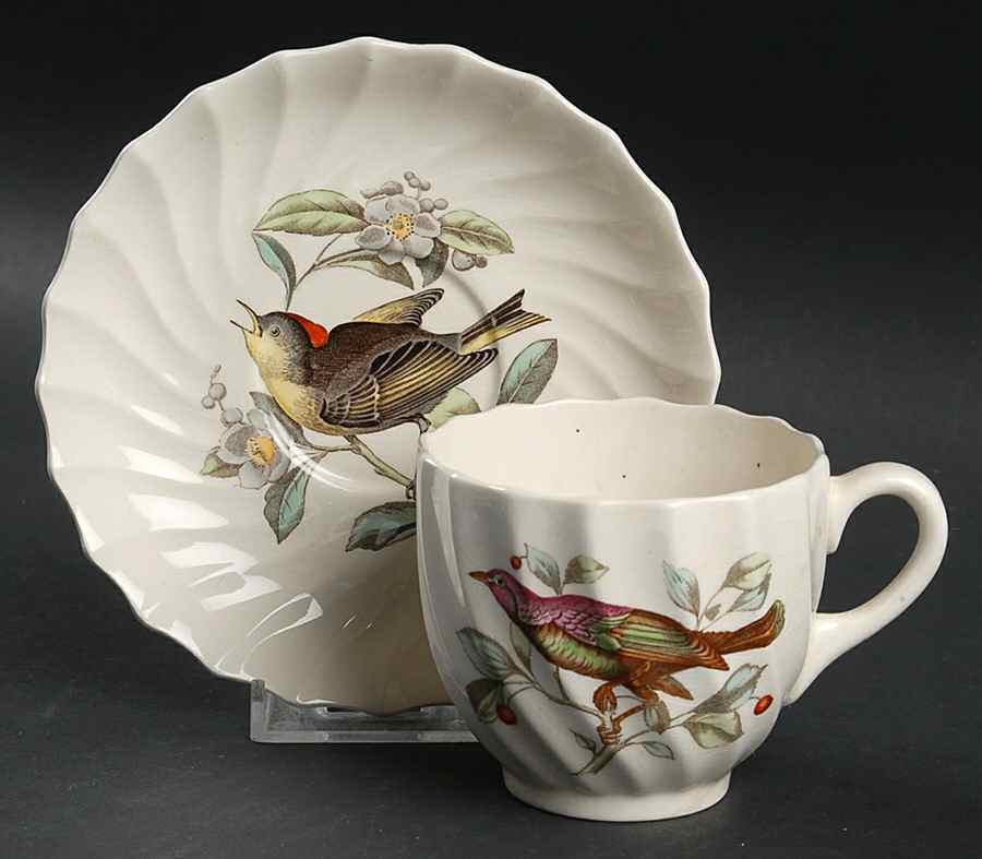 American Birds Flat Cup & Saucer Set by Spode-1