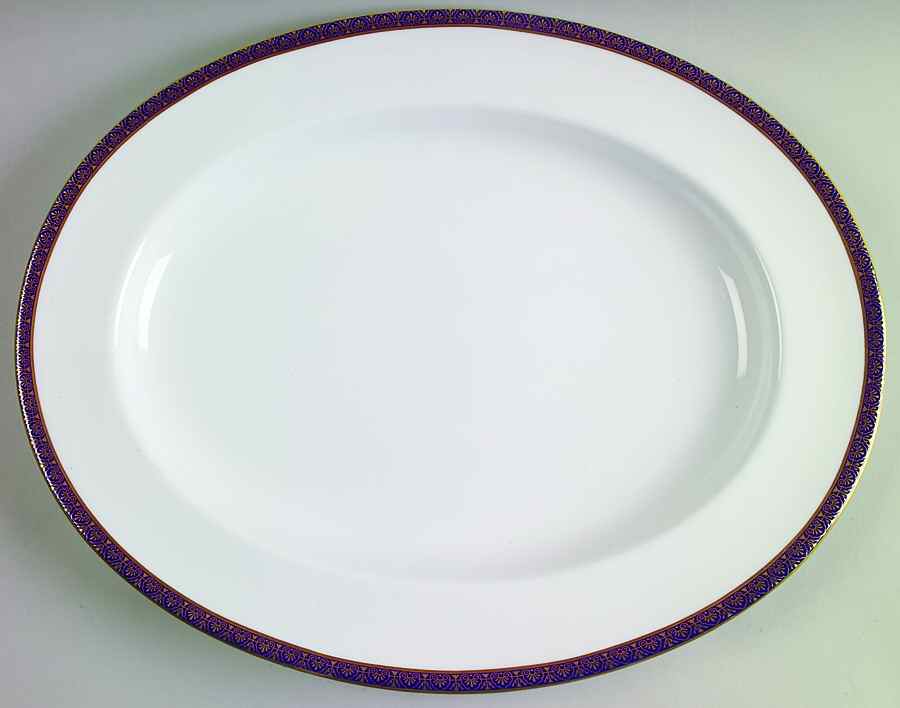 Ambassador Cobalt Blue 15" Oval Serving Platter by Spode-1
