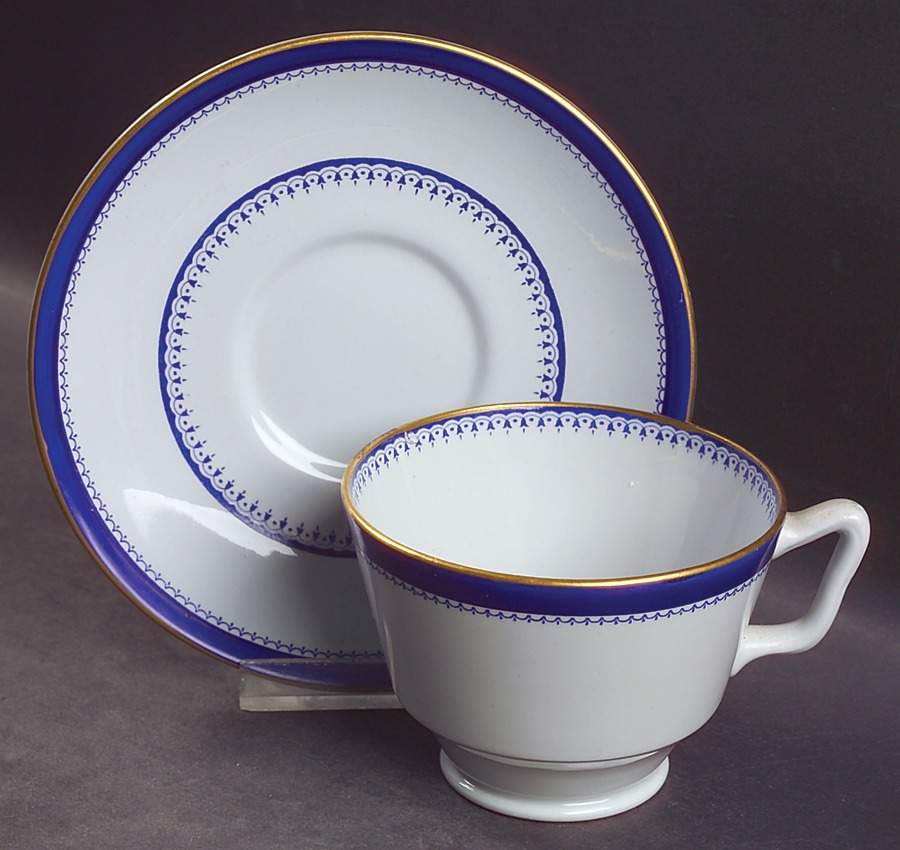 Amherst Blue London Shape Footed Cup & Saucer Set by Spode-1