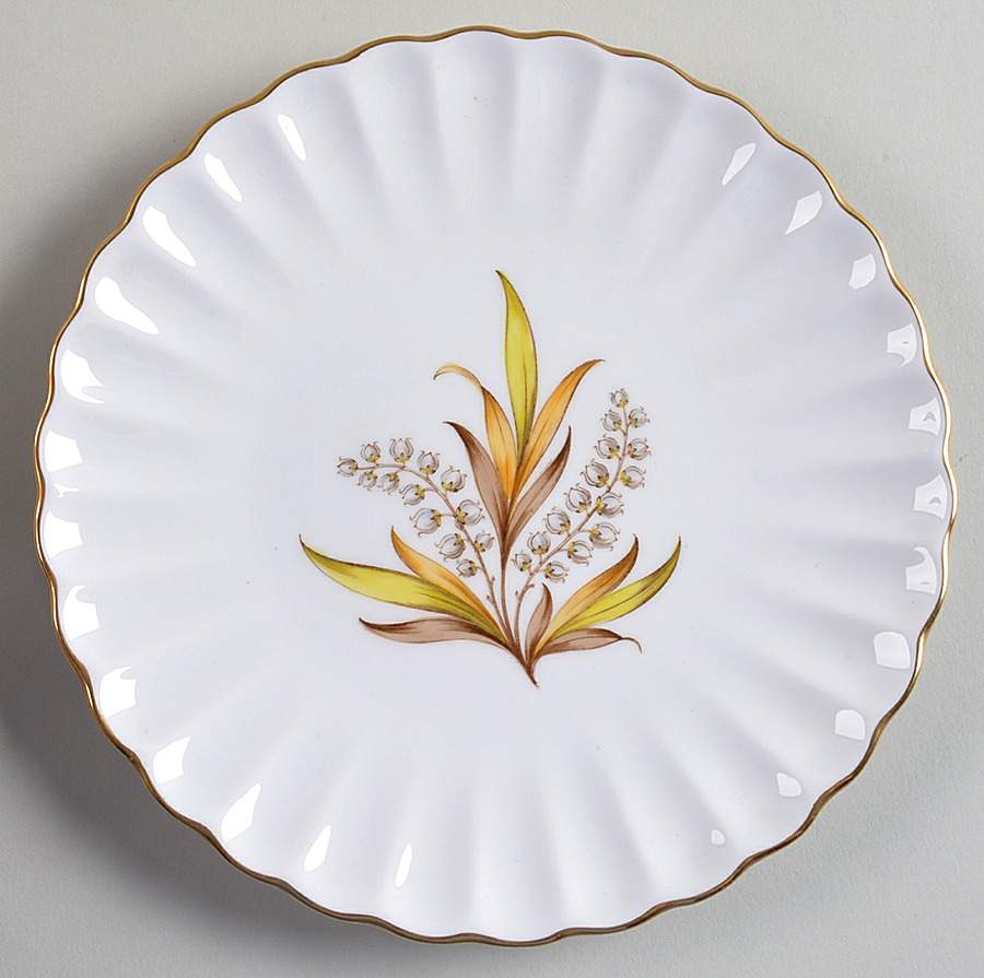 Andromeda Brown and Yellow Bread & Butter Plate by Spode-1