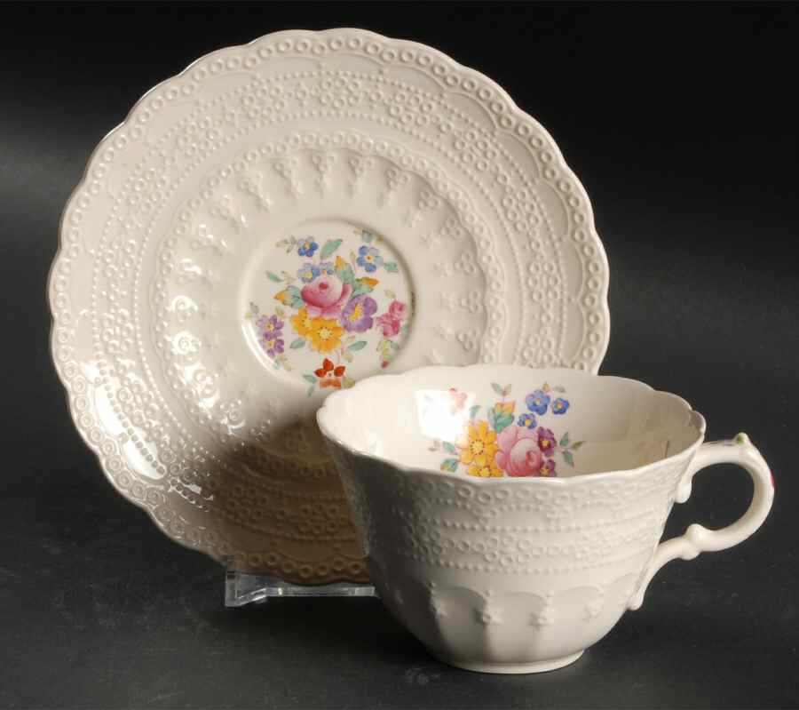 Ann Hathaway (Jewel) Flat Cup & Saucer Set by Spode-1