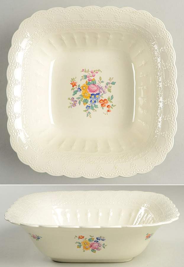 Ann Hathaway (Jewel) 9" Square Vegetable Bowl by Spode-1