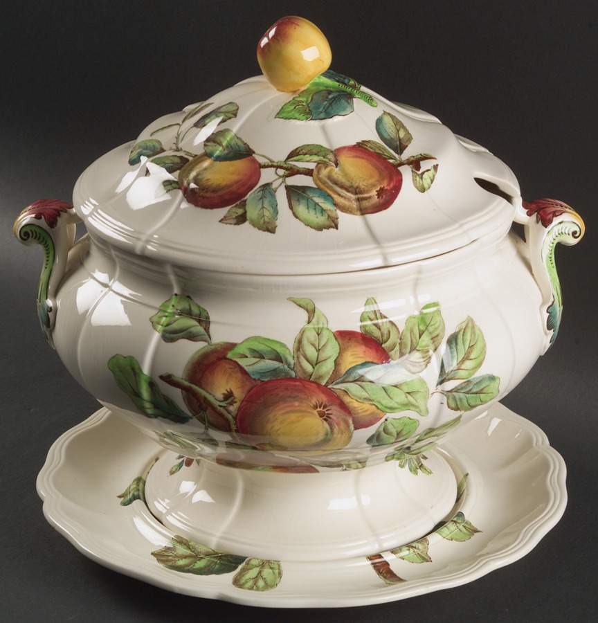Apple Tureen & Lid w/Underplate by Spode-1