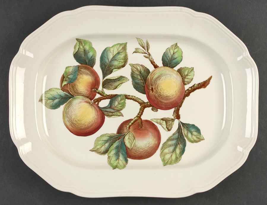 Apple 14" Oval Serving Platter by Spode-1