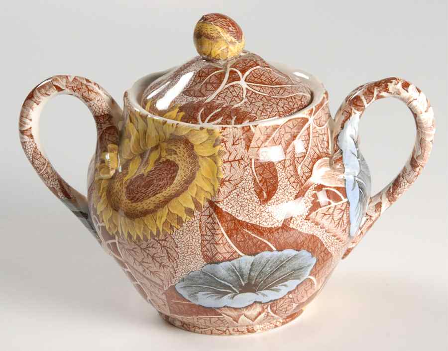 Arcadia Sugar Bowl & Lid by Spode-1