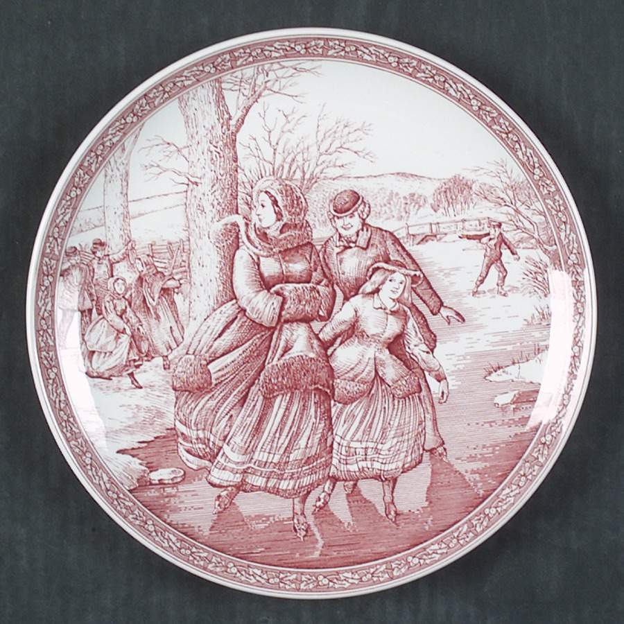 Archive Collection Cranberry Dessert/Pie Plate by Spode-1