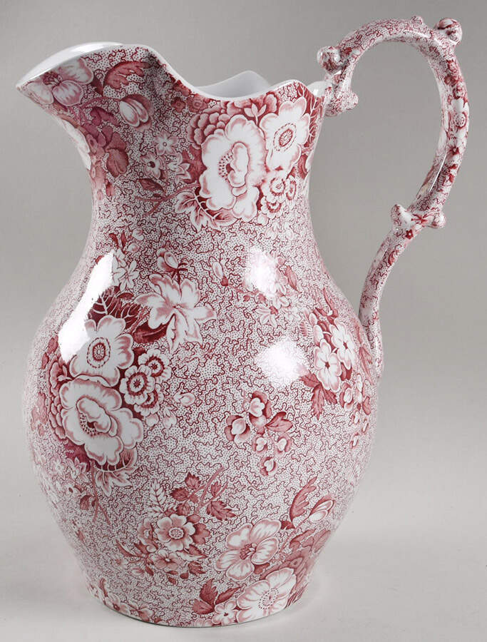 Archive Collection Cranberry 128 Oz Pitcher and Bowl, Pitcher Only by Spode-1