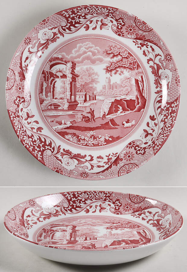 Archive Collection Cranberry 10" Individual Pasta Bowl by Spode-1