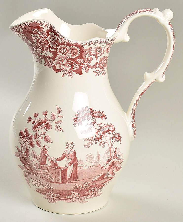 Archive Collection Cranberry 40 Oz Pitcher Oz (For Bowl Set) by Spode-1
