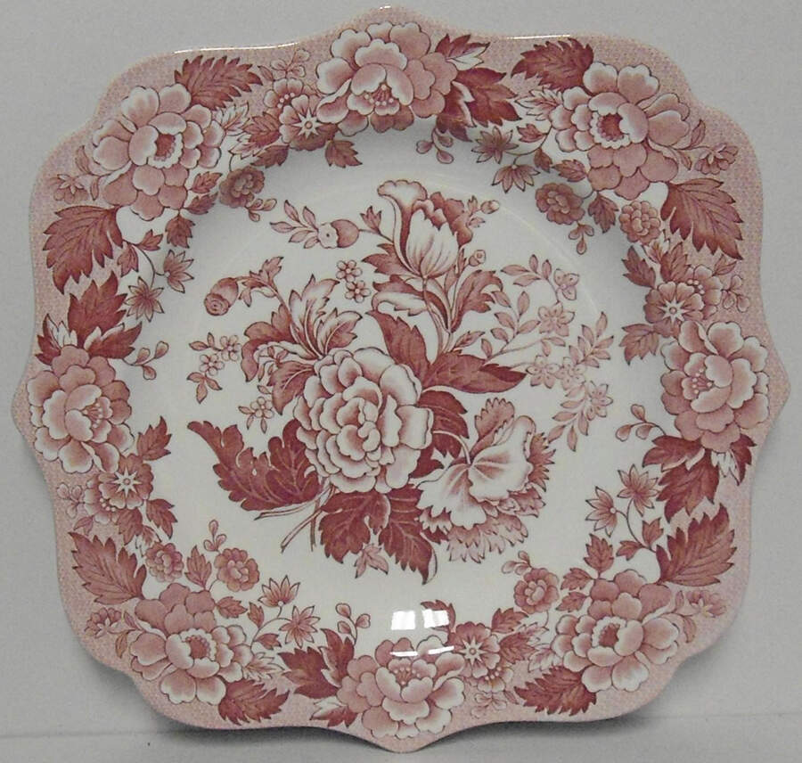 Archive Collection Cranberry 9" Pentagonal Plate by Spode-1