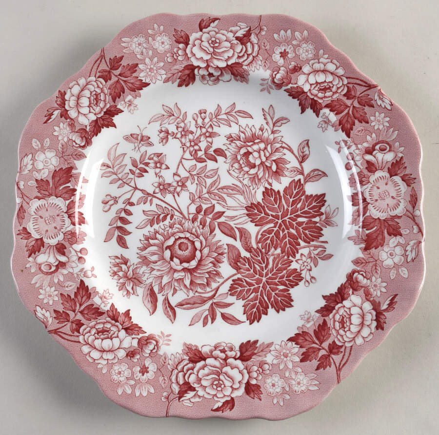 Archive Collection Cranberry Buffet/Dessert Plate by Spode-1