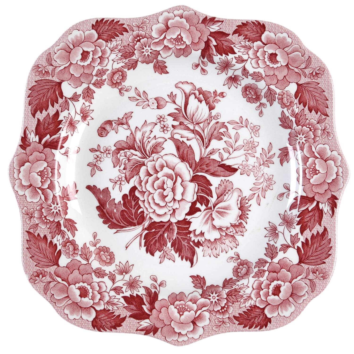 Archive Collection Cranberry 9" Pentagonal Plate by Spode-1