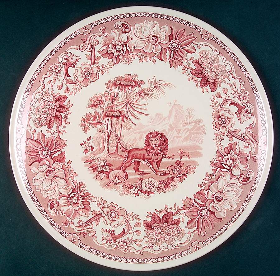 Archive Collection Cranberry Cake Plate by Spode-1