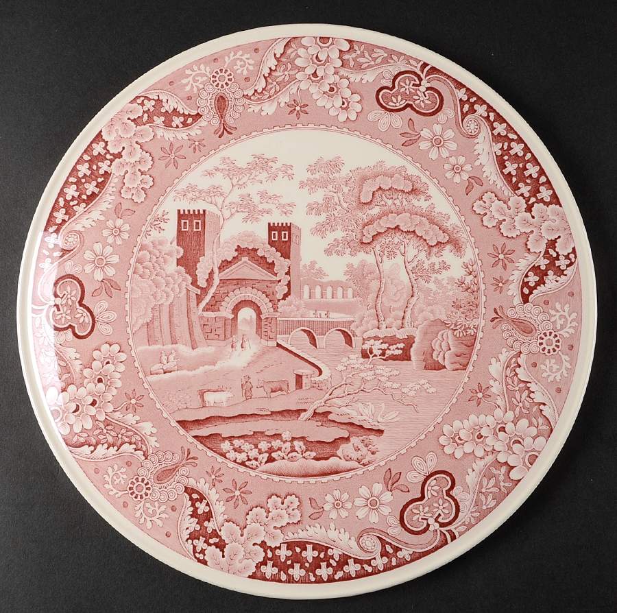 Archive Collection Cranberry Cake Plate by Spode-1