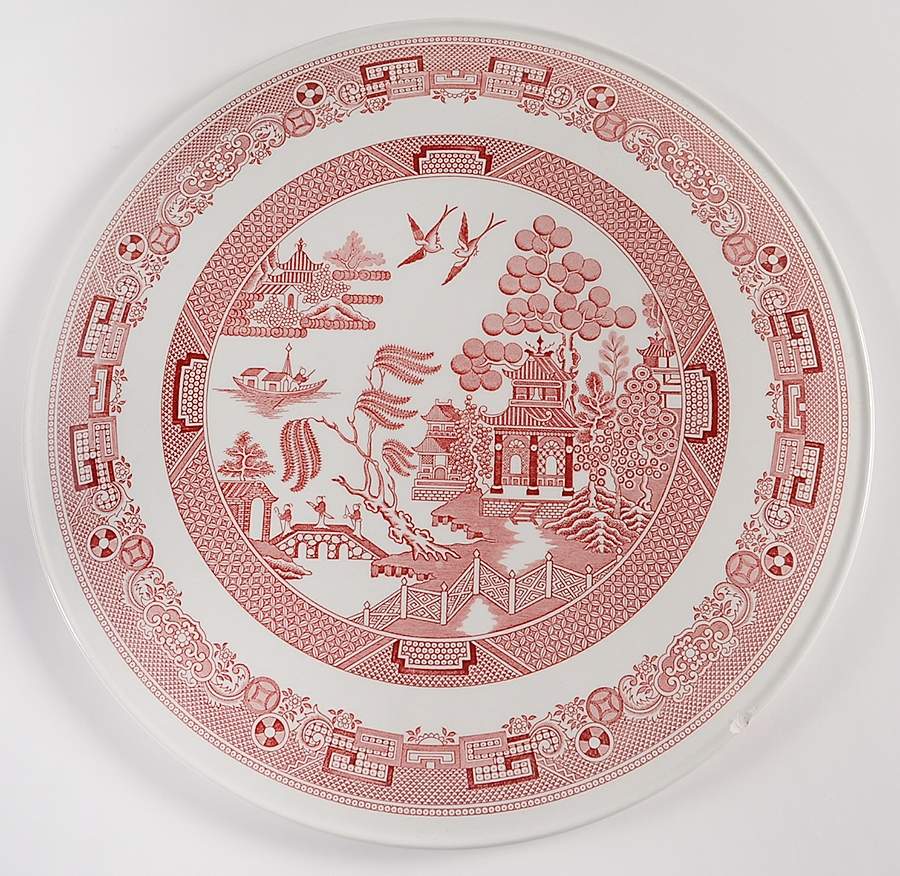 Archive Collection Cranberry Cake Plate by Spode-1
