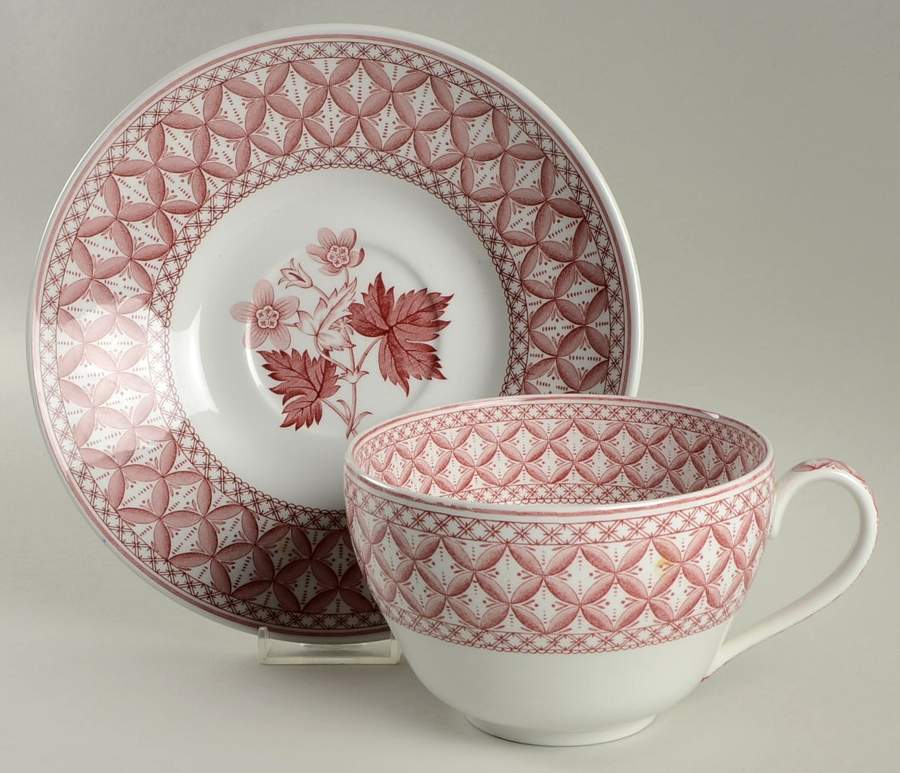 Archive Collection Cranberry Jumbo Cup & Saucer Set by Spode-1