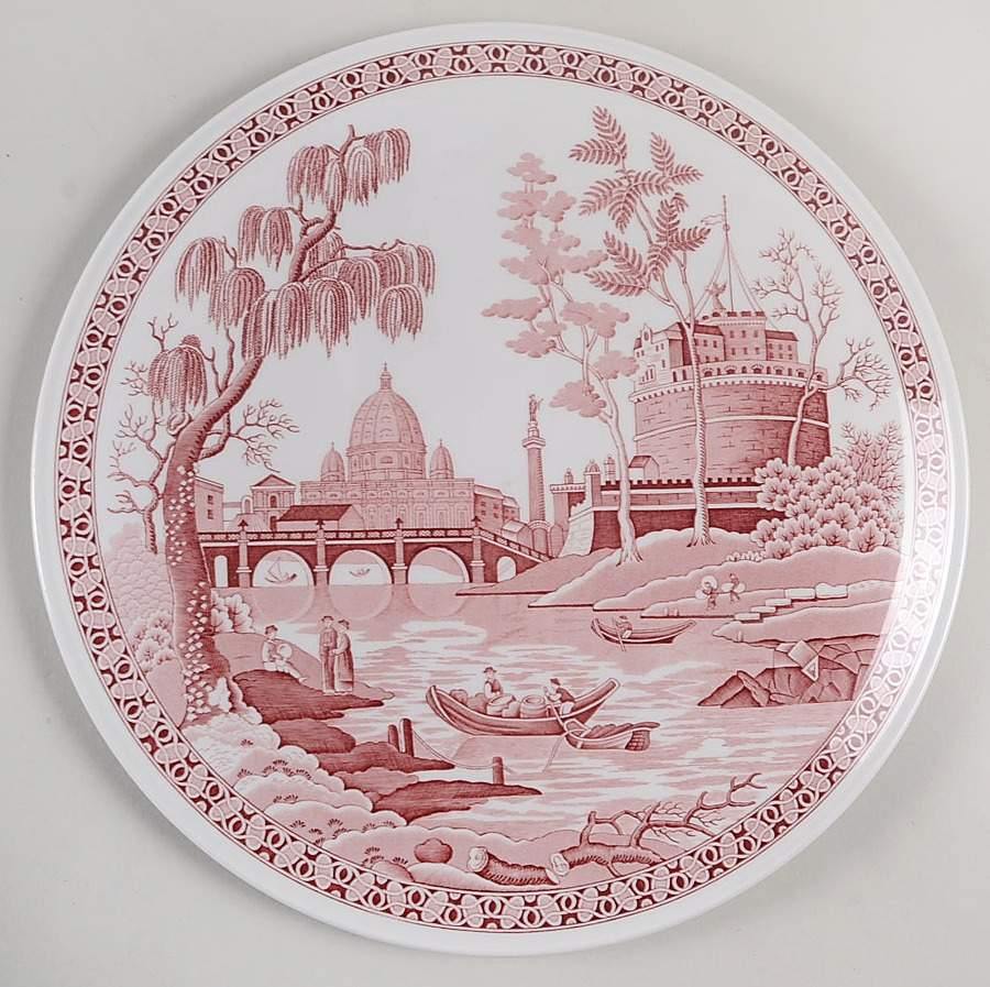 Archive Collection Cranberry Cake Plate by Spode-1