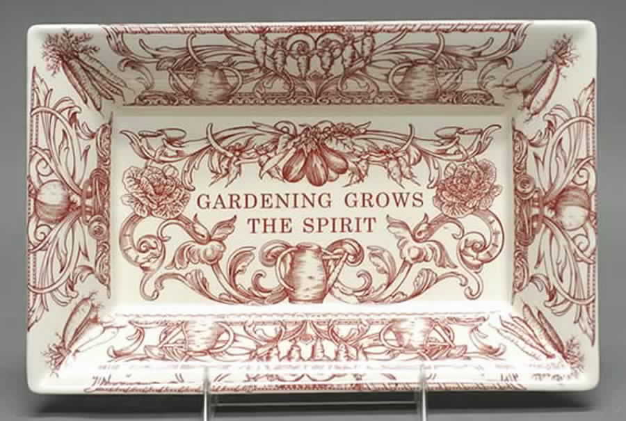 Archive Collection Cranberry Rectangular Tray by Spode-1