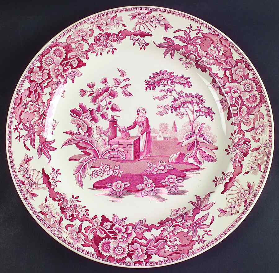 Archive Collection Cranberry Service Plate (Charger) by Spode-1