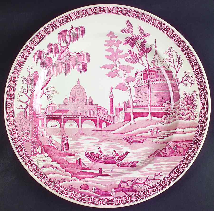 Archive Collection Cranberry Service Plate (Charger) by Spode-1
