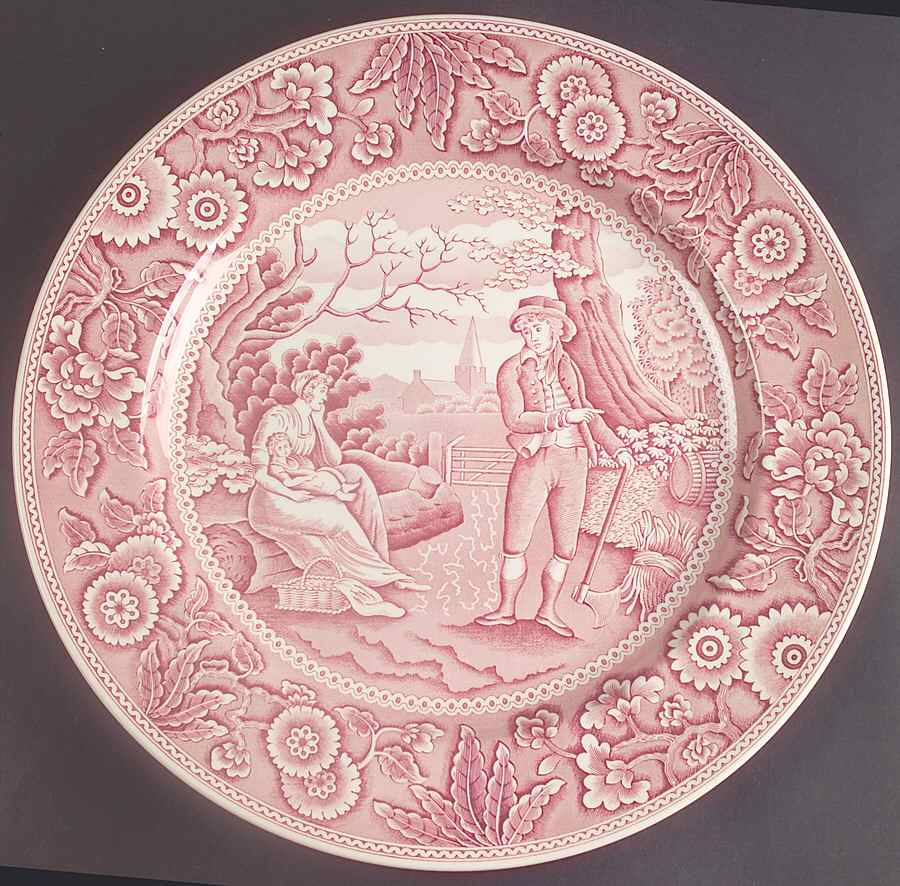 Archive Collection Cranberry Service Plate (Charger) by Spode-1