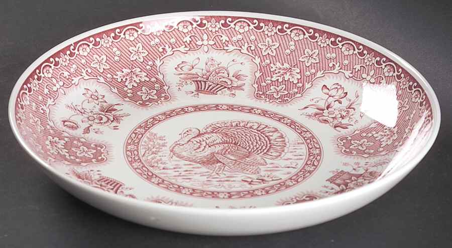 Archive Collection Cranberry 10" Individual Pasta Bowl by Spode-1