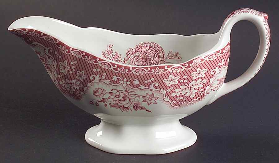 Archive Collection Cranberry Gravy Boat by Spode-1