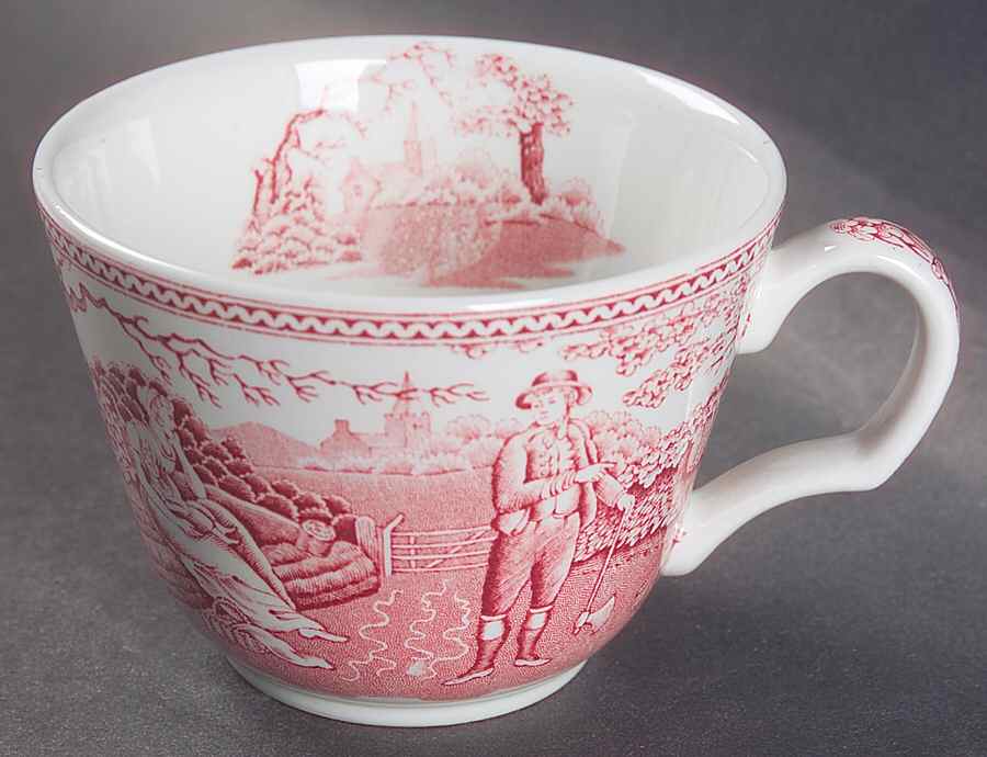 Archive Collection Cranberry Flat Cup by Spode-1