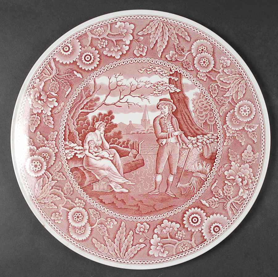 Archive Collection Cranberry Cake Plate by Spode-1