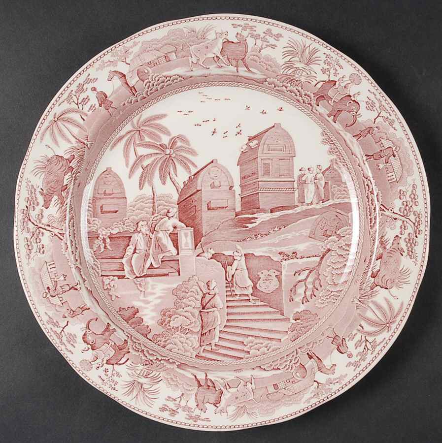 Archive Collection Cranberry Dinner Plate by Spode-1