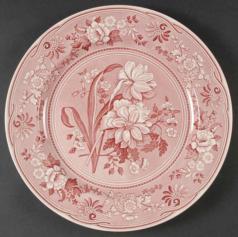 Archive Collection Cranberry Service Plate (Charger) by Spode-1