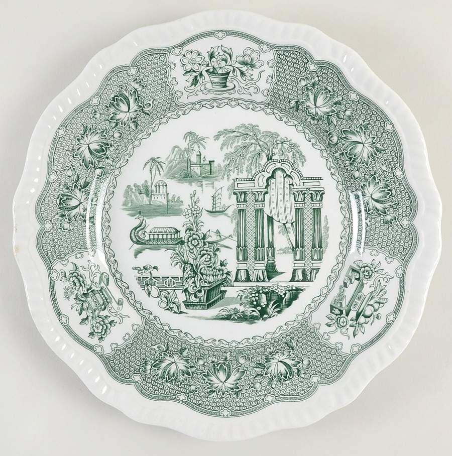Archive Collection Green Dinner Plate by Spode-1